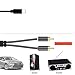 2 RCA Car Aux in Cable, Stereo Y Splitter Adapter Compatible with Toyota Honda Infiniti A3 A4 Ford Dodge Mazda Nissan KIA, 3.75FT