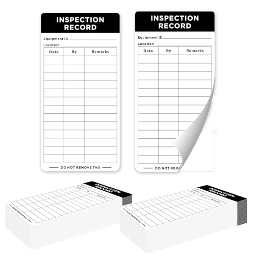 Étiquettes adhésives pour dossiers d'inspection de sécurité 15x7.6 cm lot de 200