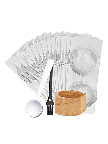 GYNSCO Reusable Nespresso Vertuo Pod Refill KIT - Vertuo Pod Holder, spoon, brush and 30 Premium Aluminium Foil Lids for Nespresso VertuoLine Capsules (Empty Nespresso Vertuo Pods not included)