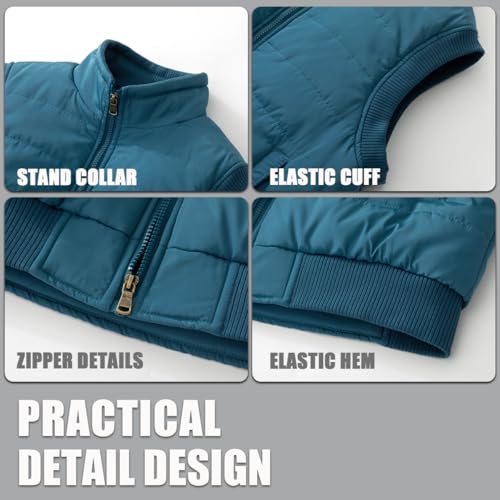 Image of Msmsse Men's Outerwear Vests Winter Quilted Padded Vest Gilet Stand Collar Warm Puffer Vest