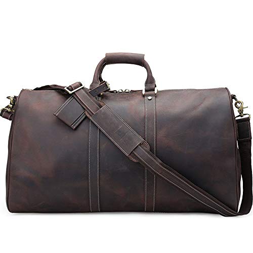 Leather Travel Duffle Gym Sports Overnight Luggage Vacation Weekend Casual Leisure Handbag Sports Overnight Gym Luggage Weekend Tote Bag