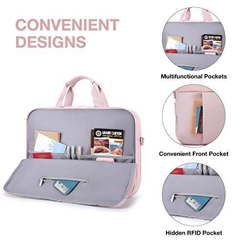 Image of LIGHT FLIGHT Laptop Bag, Expandable Briefcase for Men Women,Slim Laptop Bag for Computer,Water Resistant Business Bag,Black