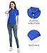 Women's Polo Shirts UPF 50+ Casual Work Quick Dry 4 Buttons Short Sleeve Collared Golf Shirt Pink M