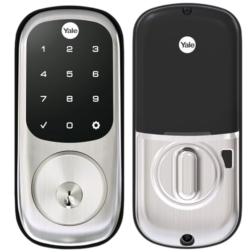 Yale Assure Deadbolt Lock with Touchscreen, Satin Nickel Digital Non-Connected Entry Door Lock with Electronic Keypad and Back-Up Key, YRD226NR619 by Yale - Used condition - US$111.86