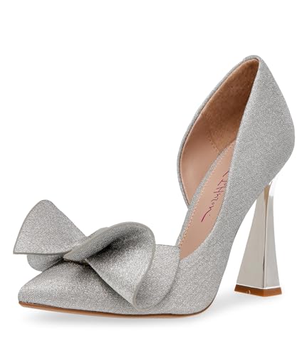 Betsey Johnson Women's Nobble Pump, Silver, 9