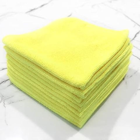 Pegasus Textiles Microfibre Cloth 40cm x 40cm - Sold in Pack of 10 (Yellow) Cover