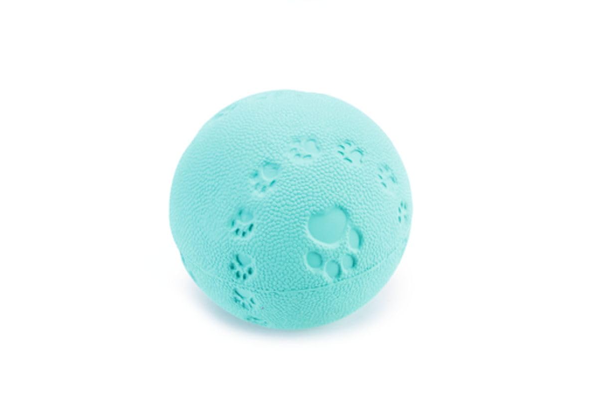 Beeztees Köpek Oyuncağı, Sesli, Top, Kauçuk, Turkuaz, 7,5cm