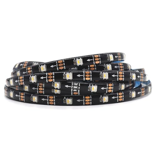 Image of DC5V SK6812 (Similar WS2812B) RGBW RGB+Neutral White LED Strip Light 30leds /Pixels /m Individually Addressable 4Color in 1LED(16.4ft(5m) 150leds IP65) (No Adapter or Controller)