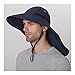Produktbild Sommer Sonnenhut Männer Frauen Cotton Hut Ansatz Flap Außen UV-Schutz Large Wide Brim Wandern Angeln (Color : Navy)