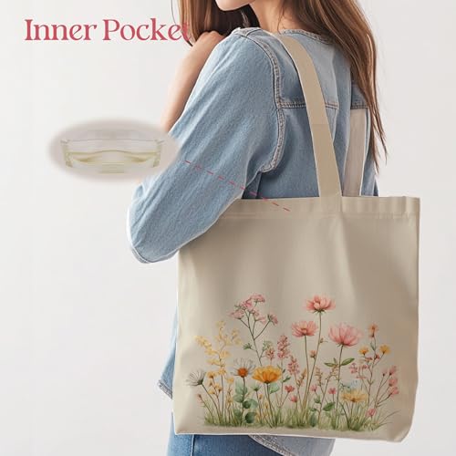 Image of Aesthetic Tote Bag for Women | Medium Size with Inner Pocket | Stylish & Practical