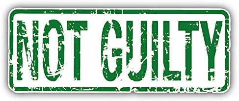 Not Guilty Grunge Stamp Window Truck Car Bumper Sticker Decal 6'' x 3''