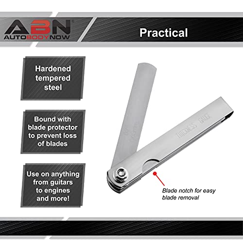 Abn Universal Sae And Metric Master Feeler Gauge 26-Piece Blade Tool For Measuring Gap Width/Thickness #TOP3