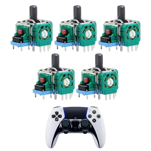 5 Stück Ersatz Elektromagnetischer Joystick für PS5 Controller, Analog Daumenstick mit Potentiometer-Sensor für PlayStation 5, 3D joystick Module Trimmer Potentiometer sensor für DualSense Joystick
