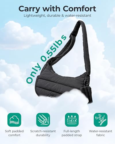 BAGSMART Shoulder Bag for Women Small Puffer Purses Crossbody Bag, Lightweight Fluffy Hobo Handbag Puffy Pouch