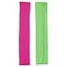 Produktbild Widmann 05831 - Neon Stirnband, 2er Set, pink und grün, Schweißband, Fitnessband, 80er Jahre Trainingsanzug, Aerobic, Motto Party, Karneval