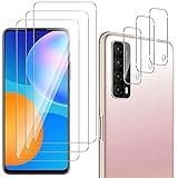 Instalación más Fácil: Viene con todos los accesorios necesarios para una instalación exitosa, protector de pantalla de Protector de Pantalla para Huawei P Smart 2021 [3 Piezas] , Protector de Lente de Cámara [3 Piezas], paquete de alcohol, paño de limpieza, aspiradora, sin preocupaciones de ampollas.