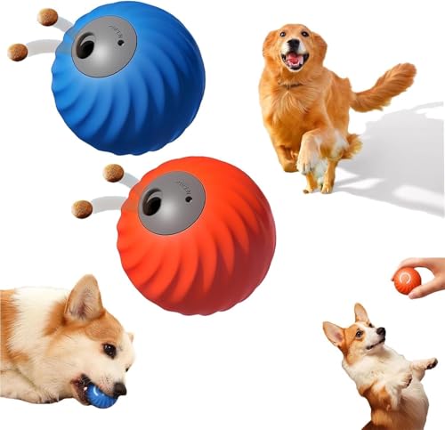 Zoomie Buddy 2.0 ? Smart Touch Interactive Dog Toy | Automatic Rolling + Feeding | 2.83" Diameter | USB-C Rechargeable | Suitabl