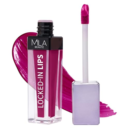 Image of Mila Beaute Locked In Lips Transfer Proof Liquid Lipstick | 12 Hrs Non Transfer | Highly Pigmented and Hydrating | Transfer Proof Formula with Hyaluronic Acid | Smooth Glide Application - (Sour Punch, 4.5 ml)