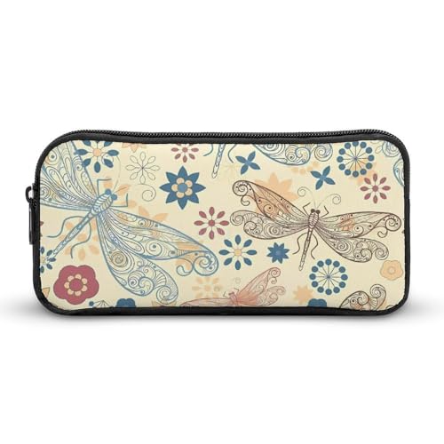 トンボ 花ペンケース 筆箱 筆入れ 多機能 ふでばこ 大容量 収納バッグ 学生 子供文具収納 男の子 女の子 プレゼント