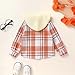 YOUNGER STAR Toddler KidsBaby Boys Hooded Plaid Shirt Classical Shirt Hooded Jacket Fall Winter Clothes (Tangerine pink plaid, 12-18 Months)