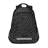 ALAZA Dark Gray Leopard Cheetah Print Backpack For women Bookbag Travel Daypack