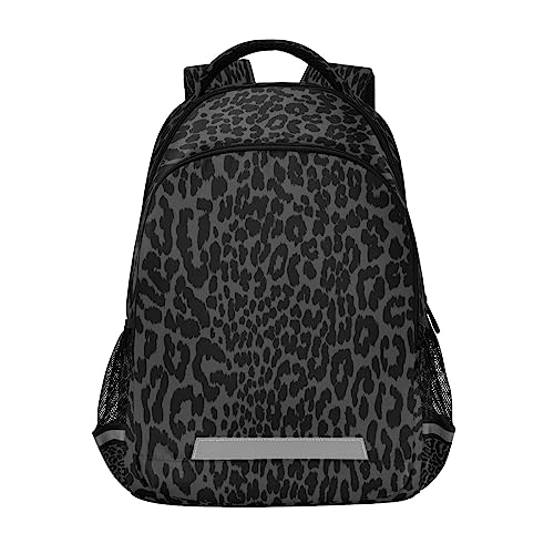 ALAZA Dark Gray Leopard Cheetah Print Backpack For women Bookbag Travel Daypack