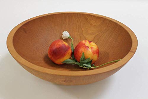 15-Inch-Solid-Cherry-Wood-Salad-Bowl-Serves-5-8-Holland-Bowl-Mill