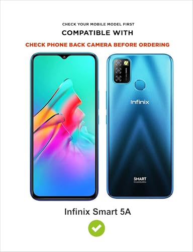 Image of COVERBLACK Soft Rubber Silicon Clear Back Cover Compatible Model for Infinix Smart 5A - Transparent