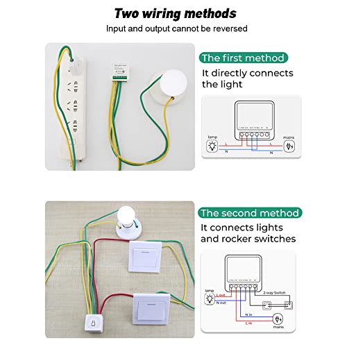Lianai Mini Módulo de Interruptor Wi-Fi 16A Disjuntor Inteligente Wi-Fi Relé Inteligente Interruptor