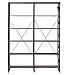 O&K FURNITURE Double Wide 6-Shelf Bookcase, 80.7” Industrial Large Open Metal Bookcases Furniture, Etagere Bookshelf for Home & Office, Vintage Brown