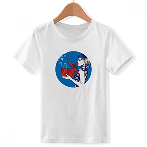 T-shirt culture chinoise bleu garçon XX-Grand WoCrew vêtement multicolore col blanc DIYthinker