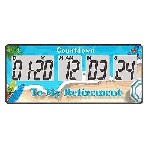 Yooreal Digital 9999 Days Countdown Days Timer Clock,Retirement Countdown Timer,Magnet Design,Loud Alarm,Tracks Wedding Vacation Working Cooking Baby Birth (Blue)