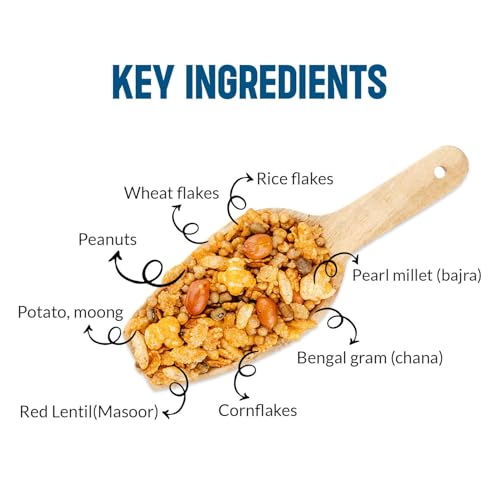 Image of Roasty Tasty Navratan Mix 125g | Healthy Roasted Namkeen with Millets, Peanuts & Dry Fruits | No Palm Oil Snacks & Millet Namkeen | No Added Sugar | Protein-Rich Indian Snack | Guilt-Free Tea Time Mix | Clean Label Snacks for Adults