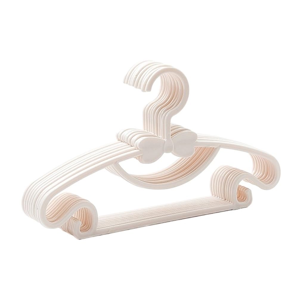 Perchas Ropa Perchas De Plástico Duraderas para Niños, 20 Uds., para Ropa para Uso Diario(White)