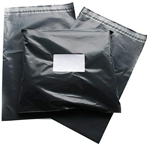 14 x 16-Inch Plastic Mailing Postal Bag - Grey (Pack of 100)