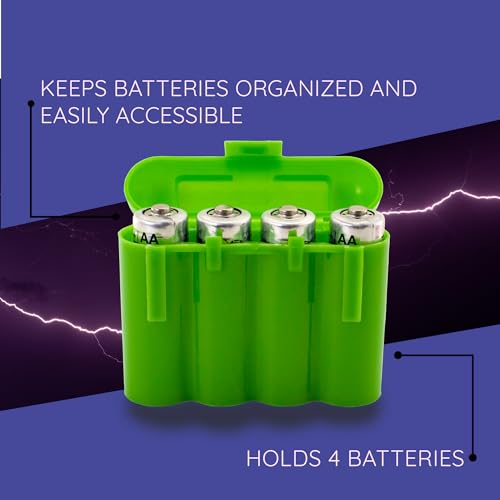 Piles AA AAA perdues ? Boîtes de rangement plastique vert x6 - 8