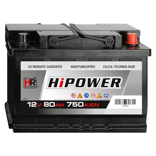 HR HiPower Blei-Säure 80Ah 12V 750A/EN Autobatterie mit bewährter Calcium-Calcium-Technologie (Ca/Ca) HR HiPower Blei-Säure 80Ah 12V 750A/EN Autobatterie mit bewährter Calcium-Calcium-Technologie (Ca/Ca)