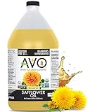 AVO ORGANIC 100% High Oleic SAFFLOWER Oil Frying, Baking, Non-stick Sautéing, Salads, Vinaigrette, Marinades, Pan Coating, General Cooking 64 Fl-oz (Half a Gallon), NO preservatives added, Naturally Processed