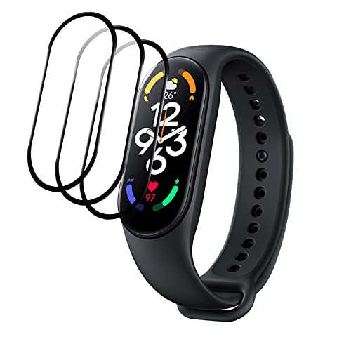 [3 Pièces] Protection écran pour Xiaomi Mi Band 7 Verre Trempé, Weideworld Anti-Rayures Haut Définition Protection décran pour Xiaomi Mi Band 7, Nior Cover