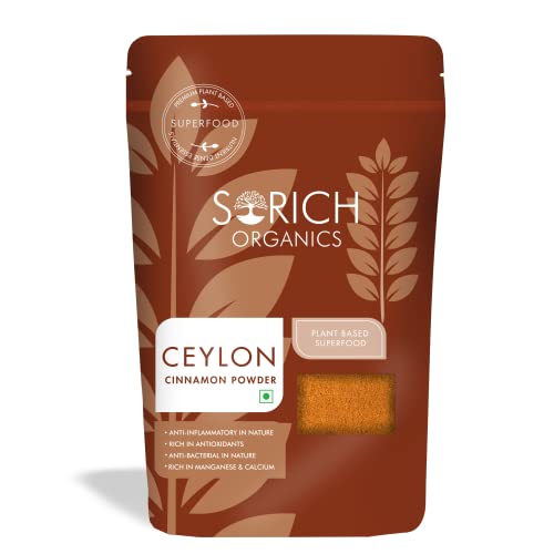 Image of Sorich Organics - 200 Gm - Ceylon Cinnamon Powder - Ceylon Sticks Grounded - SriLankan Dalchini Powder for Cooking, Tea & Baking