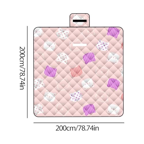 Manta de picnic impermeable contra la humedad del suelo, esterilla suave y plegable XL 6