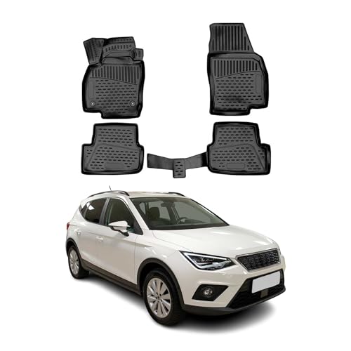 Tapis de sol Seat Arona 2017-2026 caoutchouc noir OMAC protection sur mesure habitacle auto