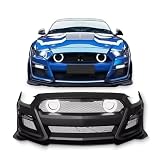 GT500 Style Front Bumper Kit with LED Grille for 2015-2017 Ford Mustang