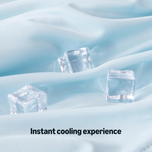Amazon Basics Cooling Comforter, Temperature Regulating Blanket for Hot Sleepers, Summer & All Season Bedding, Lightweight, 68"x90", Twin, Blue - image 4