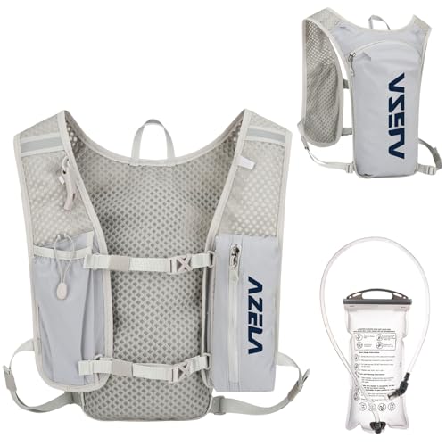 Image of Azarxis Running Water Bottles Flask BPA Free Leakproof Hydration Vest Packs Waist Belt Replacement for Triathlon Marathon Hiking Cycling Climbing Runner