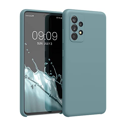 kwmobile Hülle kompatibel mit Samsung Galaxy A52 / A52 5G / A52s 5G Hülle - Silikon Handy Case - Handyhülle weiche Oberfläche - kabelloses Laden - Arctic Night