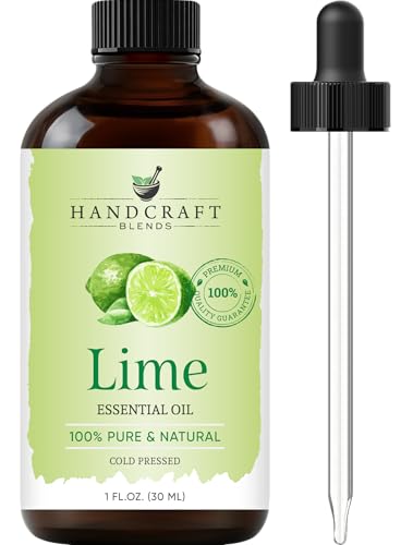 Handcraft Blends Lime Essential Oil 1 Fl Oz 100% Pure and Natural Premium Grade Essential Oil for Diffuser and Aromatherapy Skin Massage Candle and Soap Making Fragrance