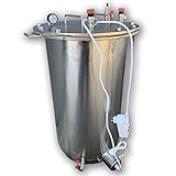 WienKiew Autoklaven Elektrisch Edelstahl AGEE100 für 100 Gläser Durchmesser des Einlasshalses - 45 cm, Automatische Temperatur- und Zeitunterstützung (Vollautomatik)