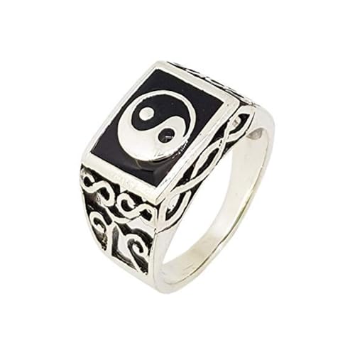 Treasure Bay Klassische Herren Sterling Silber Ring Ying Yang...