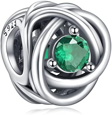 Annmors Best Family Charms for Woman-925 Sterling Silver Dangle Pendant Bead with Cubic Zirconia, Christmas Jewelry Gift for Women Men